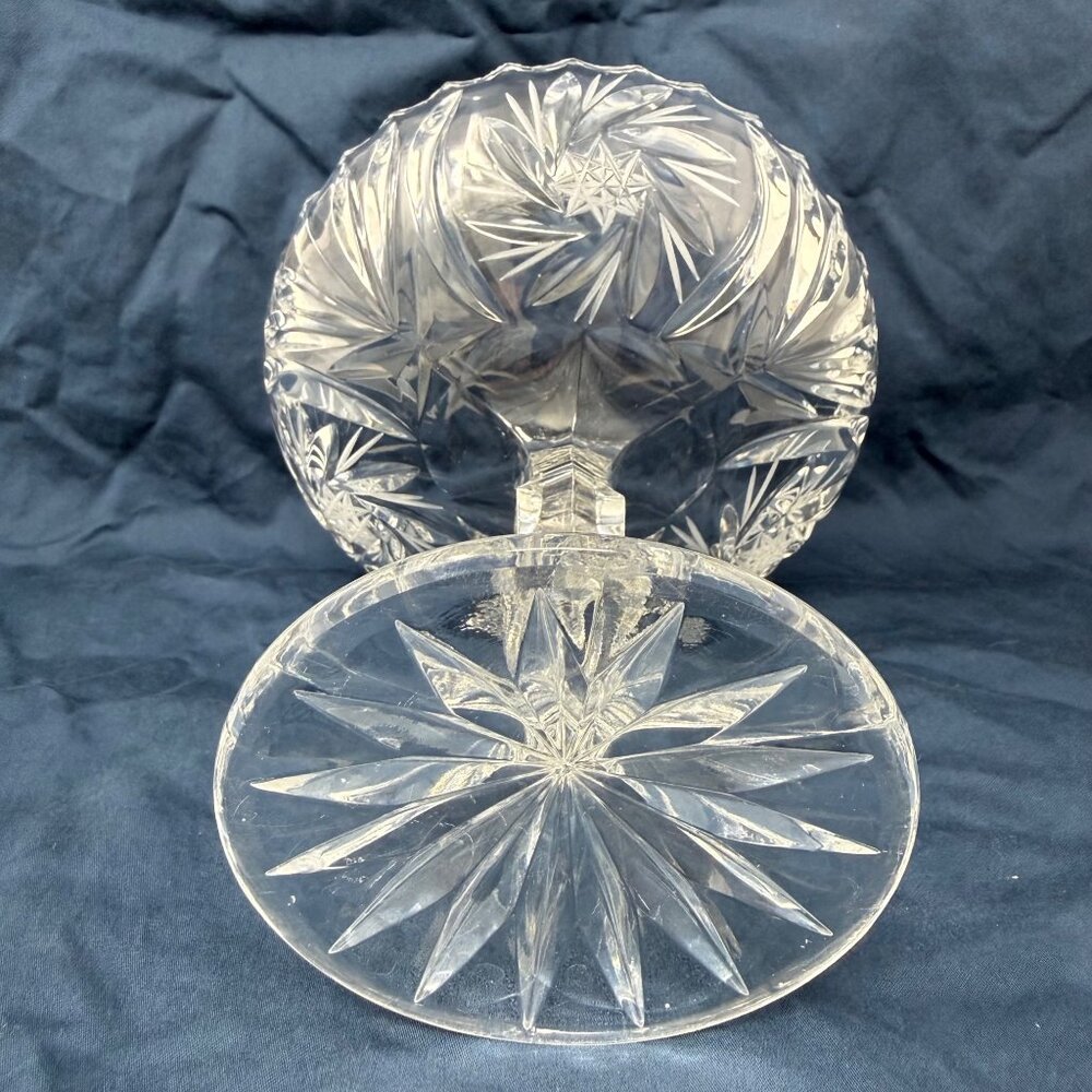 Antique American Brilliant Period Pressed Glass Compote Bowl - Picture 7 of 8